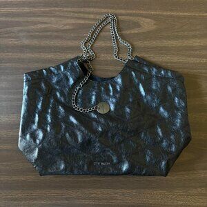 Black Quilted Leather Hobo Bag